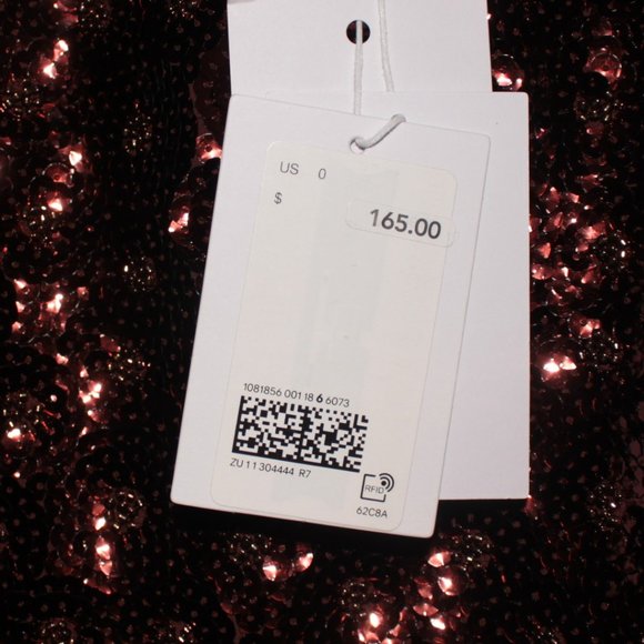 NWT & Other Stories Sequin Beaded Floral Midi Skirt Size 0 - Picture 9 of 10